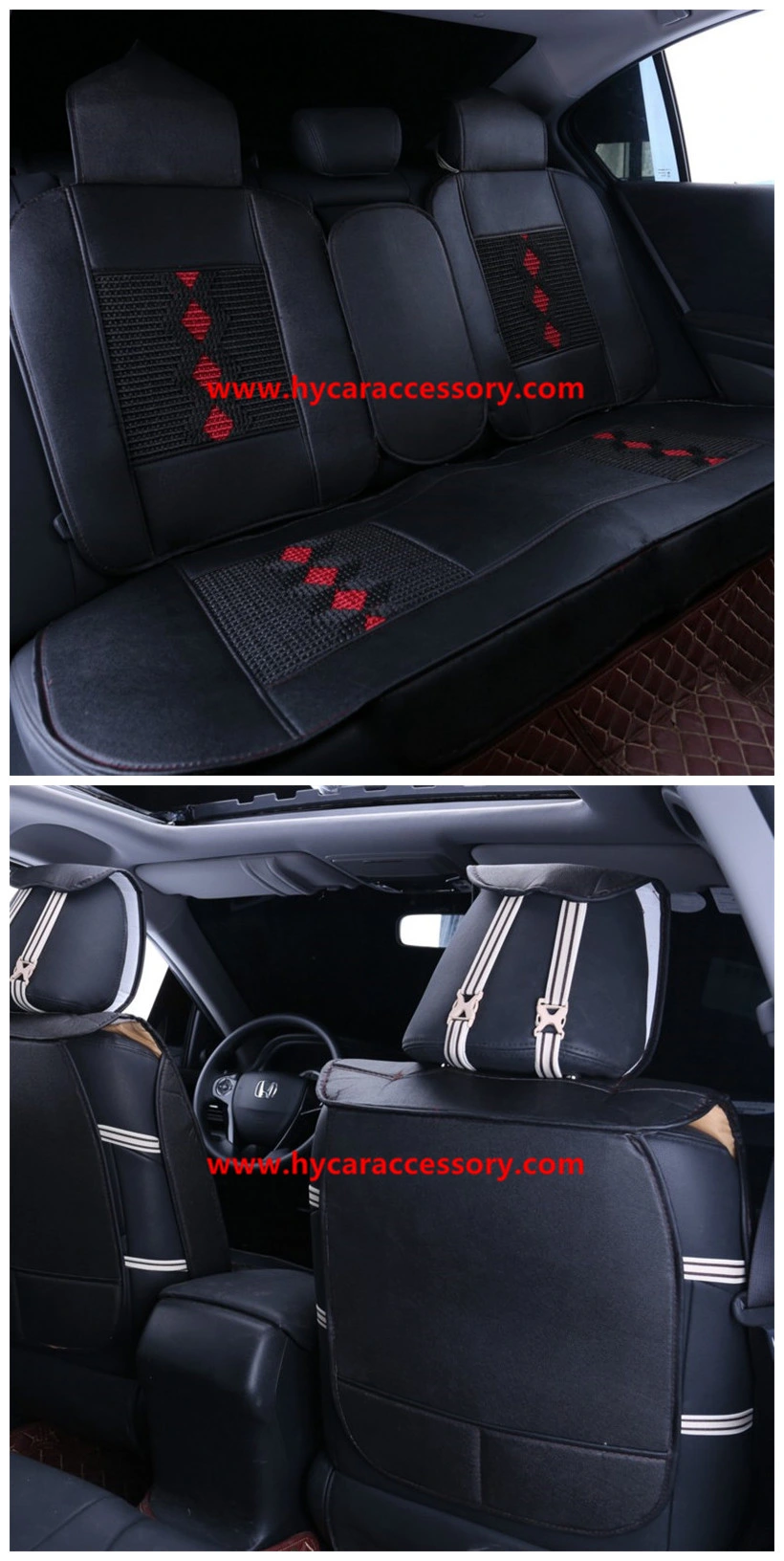 Car Accessories Car Decoration Cover Universal Brown Ice Silk PU Leather Auto Car Seat Cushion