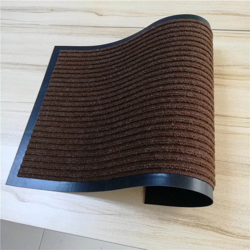 Entrance Anti-Slip Double-Ribbed Door Mat with PVC Backing