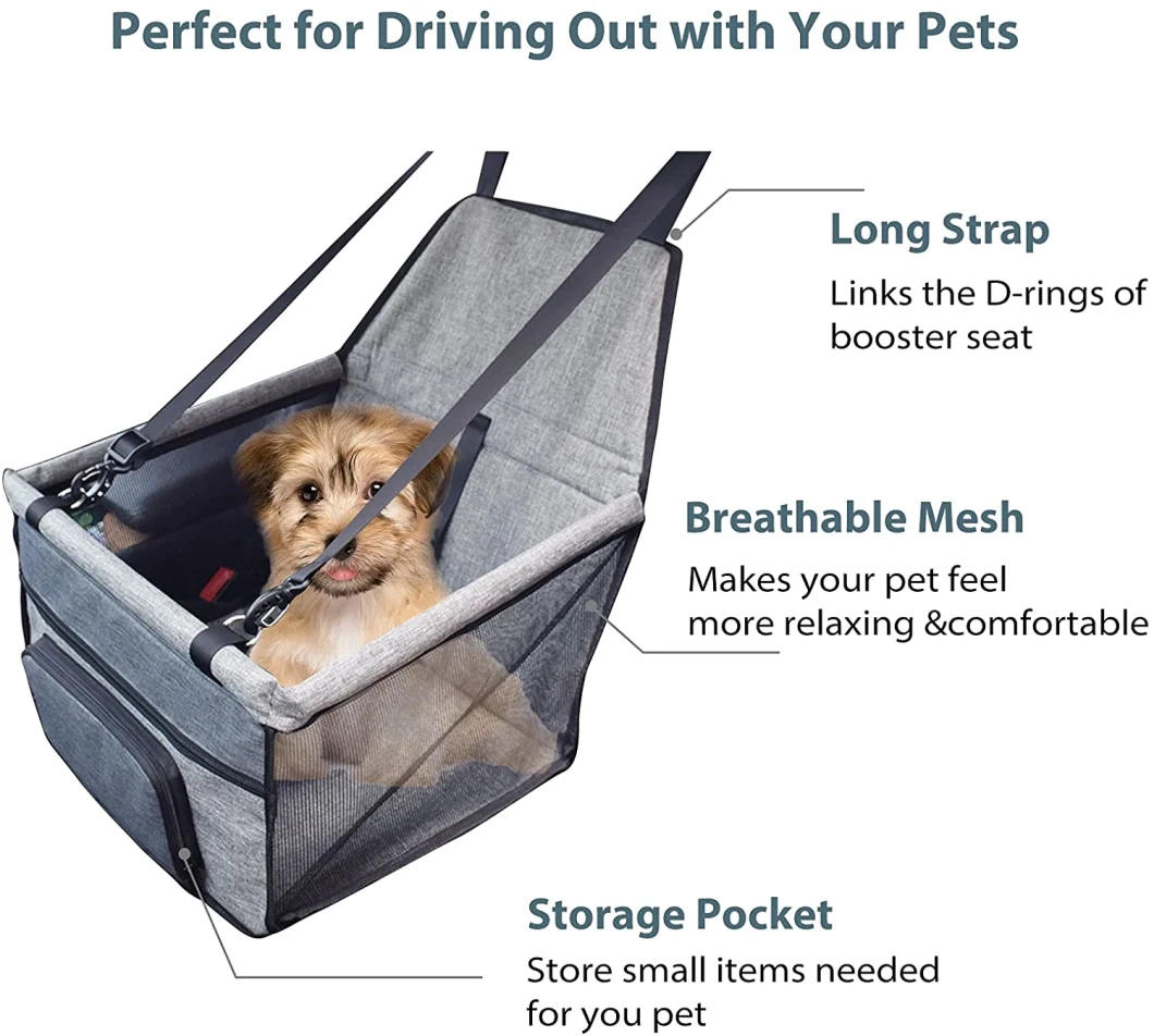 Small and Medium Dogs Hommock Breathable and Foldable Pet Car Basket Waterproof Pet Car Cover Seat