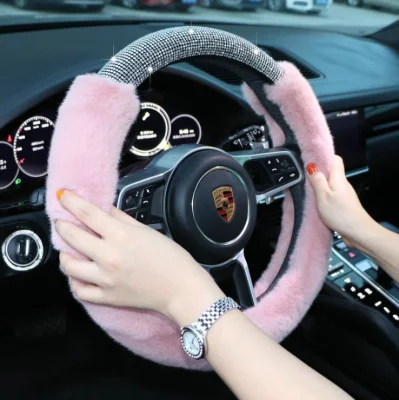 Simpatica copertura antiscivolo in peluche, nuova copertura universale della maniglia del volante