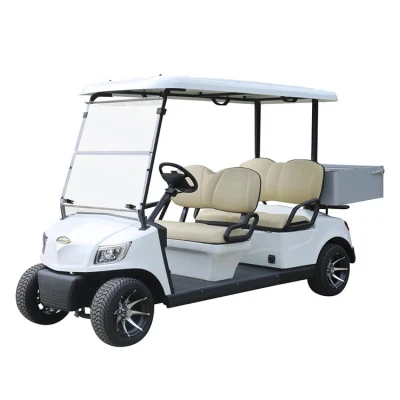 Carrozza da golf elettrica fuoristrada a 4 posti per veicolo utilitario fuoristrada omologata CE con cassone di carico (DG-M4 + cassone di carico)