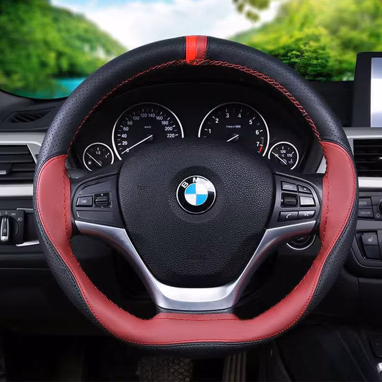Coprivolante universale per auto Four Seasons più venduto con manico in pelle e impugnatura antiscivolo